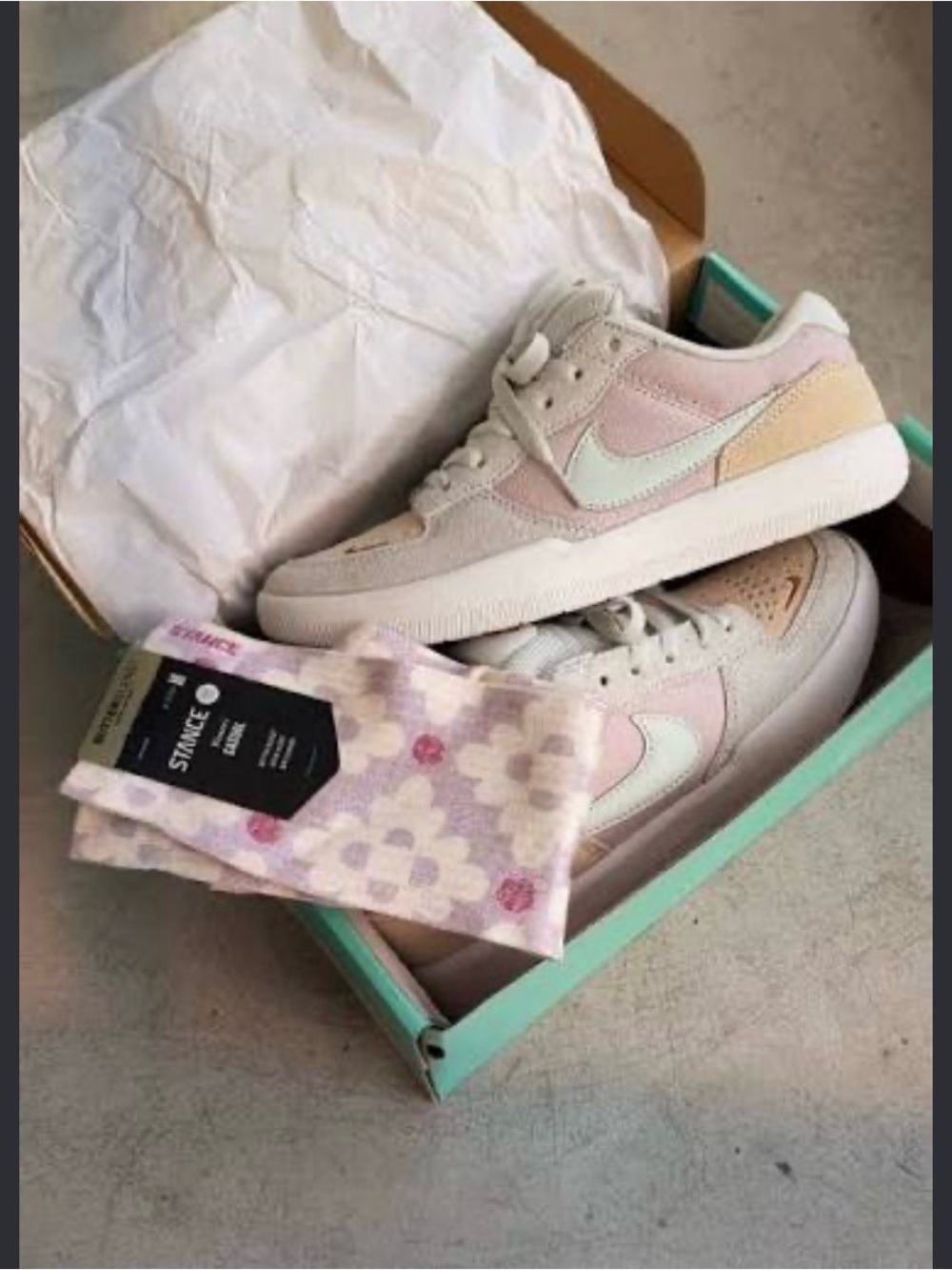 Nike Low-Top Sneakers in Pastel Pink, Mint & Beige